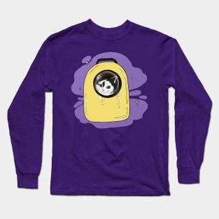 waffle the cat astronaut cosmoc exploader Long Sleeve T-Shirt
